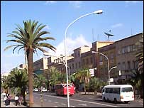 Street scene of the Eritrean capital Asmara